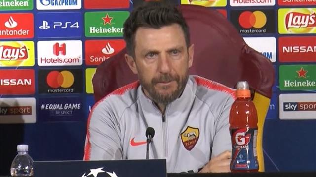 Di Francesco: "Contro il Porto, una grande occasione per la Roma per riportare entusiasmo" Di Francesco: "Contro il Porto, una grande occasione per la Roma per riportare entusiasmo"