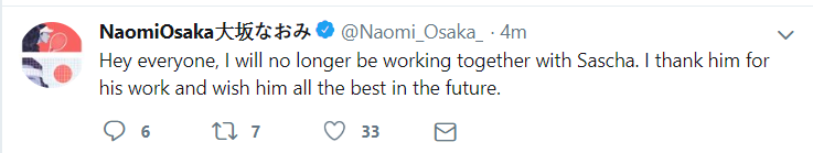 Osaka tweet