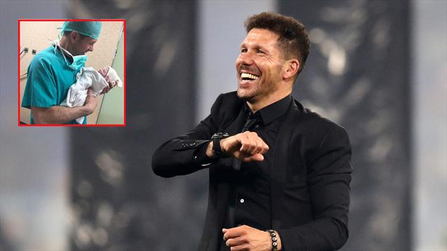 La tierna foto de Simeone con su hija recién nacida y el mensaje tranquilizador a los atléticos