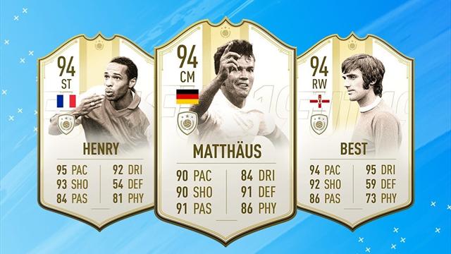 В FIFA 19 появились особые карточки Анри, Маттеуса и Беста с рейтингом 94