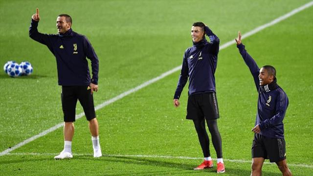 Bonucci se ejercita con el grupo; CR7 y Chiellini hacen trabajo personalizado
