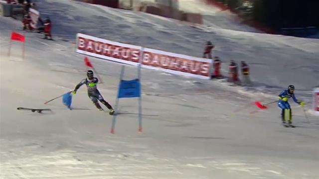 Auf einem Ski ins Ziel: Pech im WM-Duell Auf einem Ski ins Ziel: Pech im WM-Duell