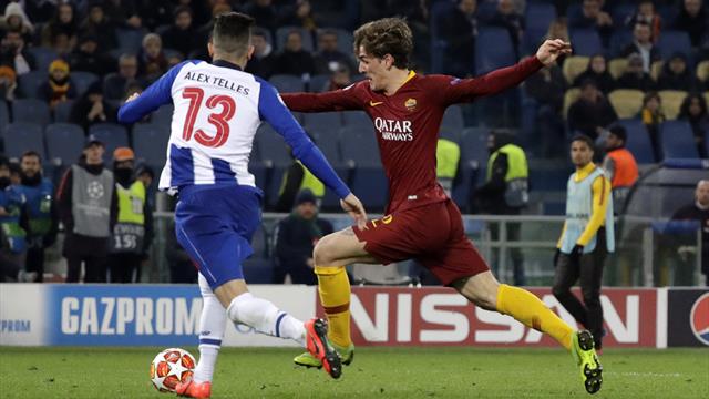 Nicolo Zaniolo brace edges Roma to victory in first leg with Porto