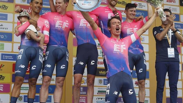 Urán enciende la fiesta en casa con el triunfo del Education First en la contrarreloj del Tour