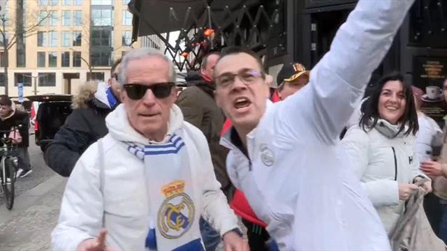 Aficionados del Real Madrid en Ámsterdam, disgustados por el ataque al hotel de concentración blanco Aficionados del Real Madrid en Ámsterdam, disgustados por el ataque al hotel de concentración blanco