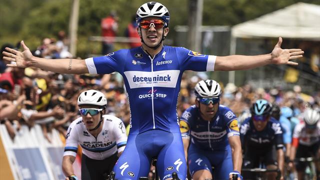 Alvaro Hodeg vince la seconda tappa in volata e diventa leader