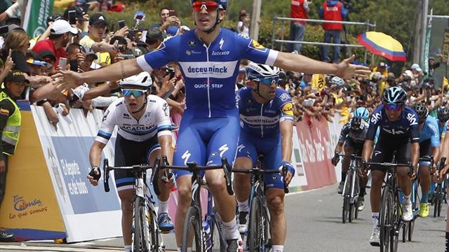 Álvaro Hodeg se hace líder del Tour Colombia en un sprint que extrañó a Gaviria
