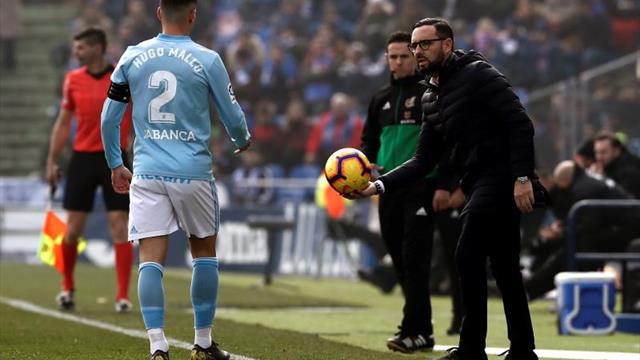 Hugo Mallo vuelve a entrenar con un vendaje; Aspas no salta al césped