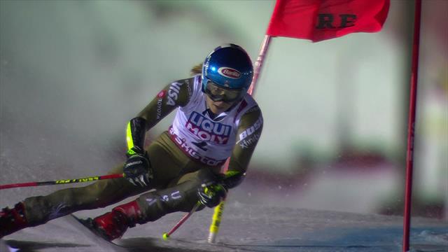 Shiffrin lays down big run to put pressure on Vlhova Shiffrin lays down big run to put pressure on Vlhova