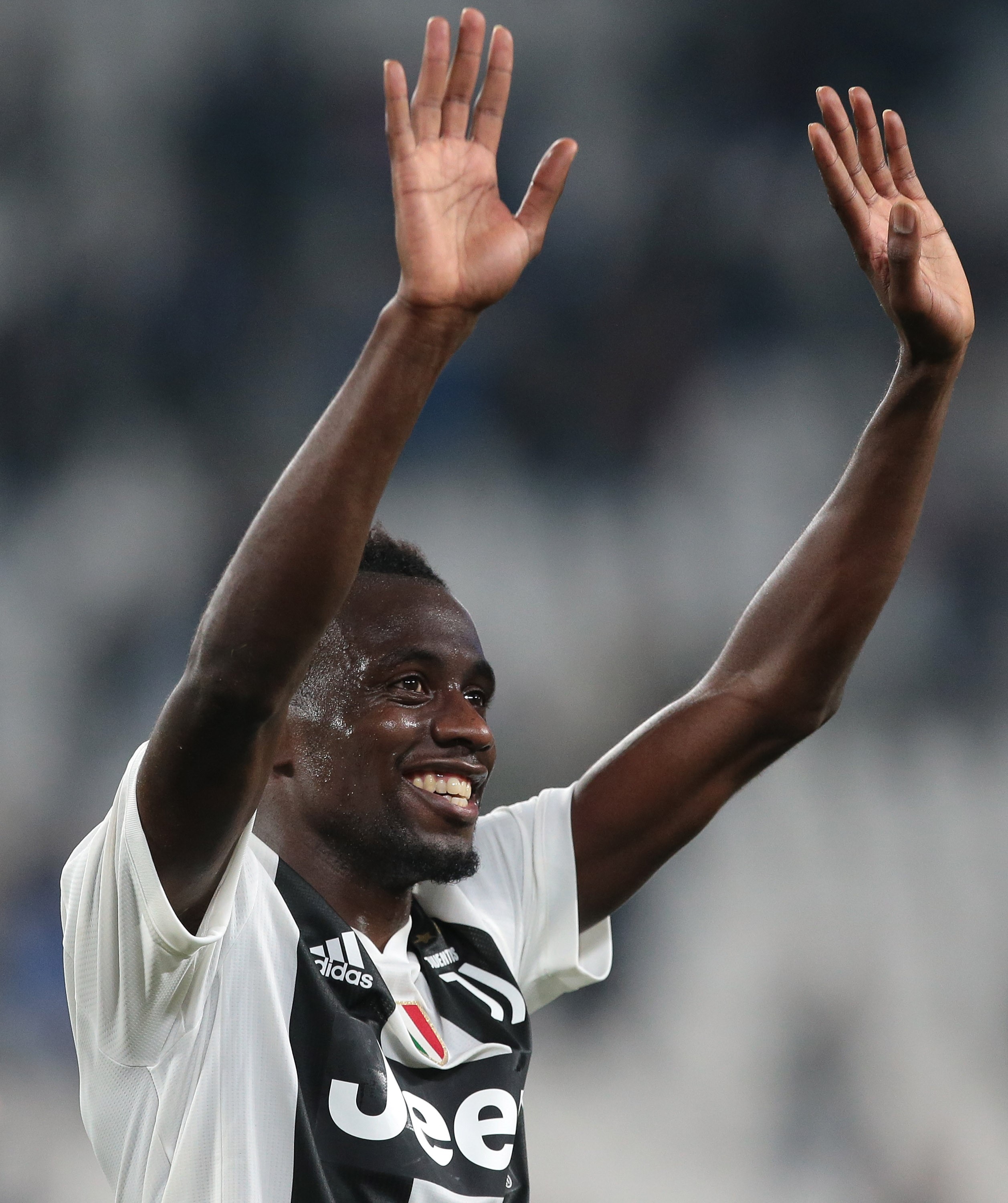 Blaise Matuidi tout sourire sous le maillot de la Juventus lors de la saison 2018-2019.