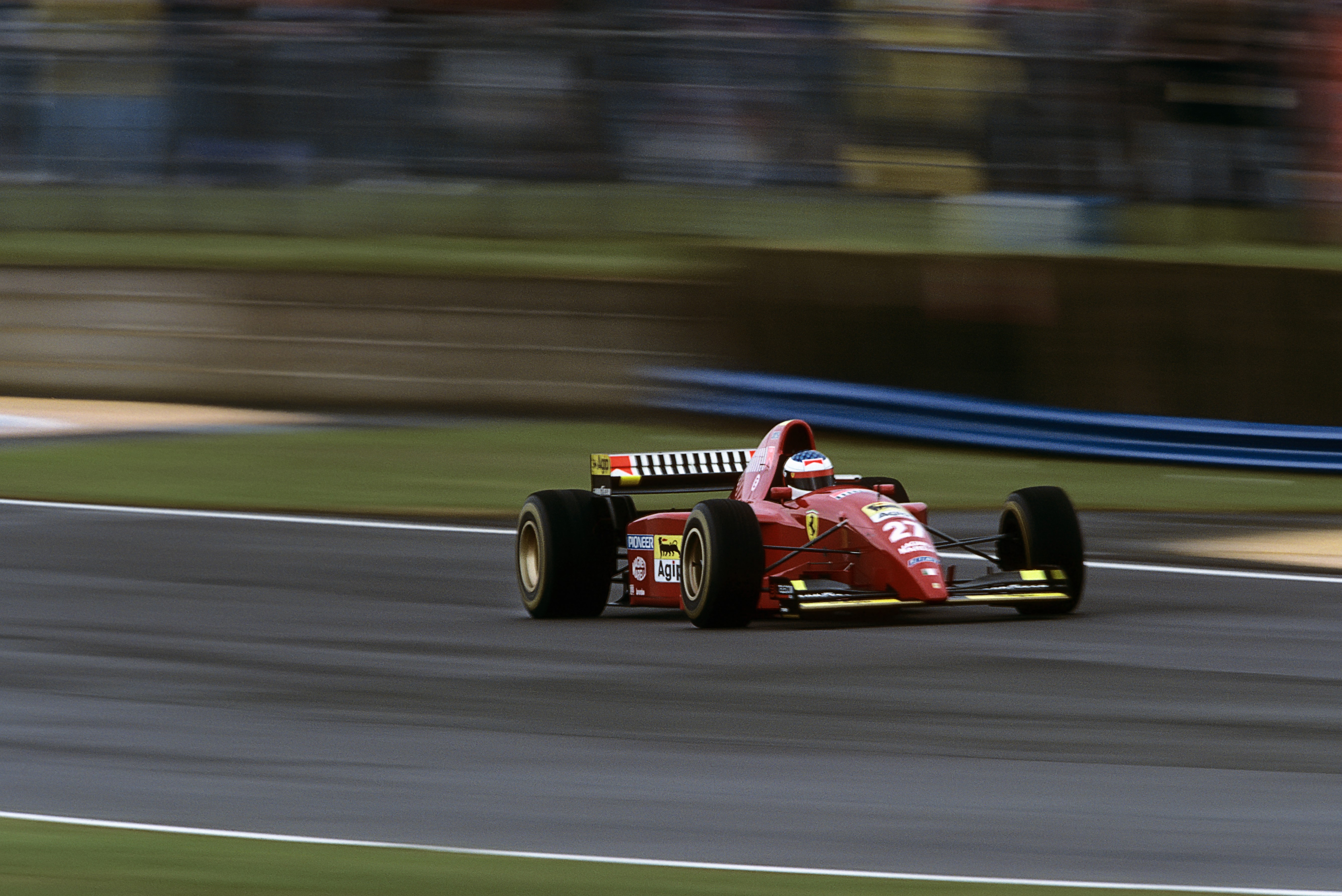 Jean Alesi (Ferrari) au Grand Prix de Grande-Bretagne 1995