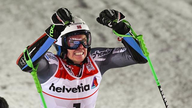 Die Triumphfahrt: "Ewiger Vierter" Kristoffersen krönt sich Die Triumphfahrt: "Ewiger Vierter" Kristoffersen krönt sich