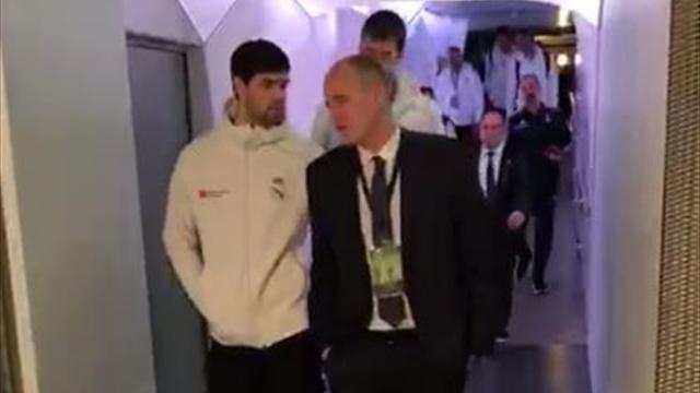 Así fue la llegada del Real Madrid al Palacio de los Deportes antes de su debut en la Copa del Rey Así fue la llegada del Real Madrid al Palacio de los Deportes antes de su debut en la Copa del Rey