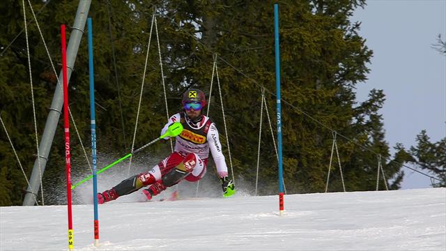 Un run de folie et Hirscher prend les commandes : sa première manche en vidéo Un run de folie et Hirscher prend les commandes : sa première manche en vidéo