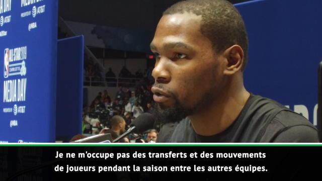 NBA - Durant : "Je ne me préoccupe pas des transferts de joueurs" NBA - Durant : "Je ne me préoccupe pas des transferts de joueurs"