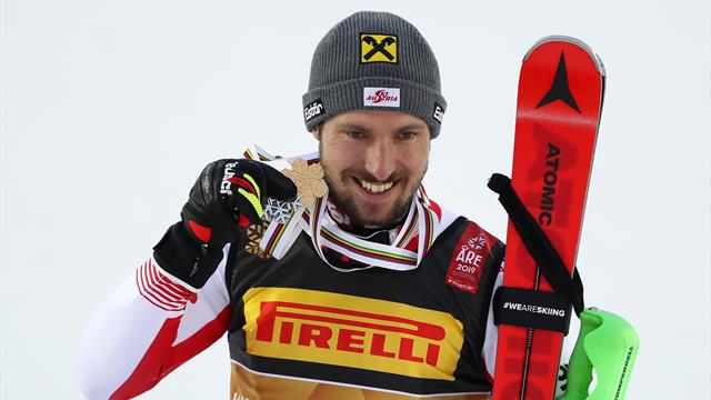 Sensational Hirscher wins third world Slalom title