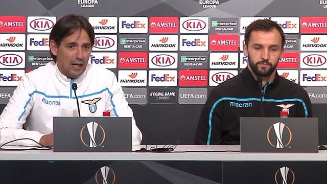 Simone Inzaghi: "Lazio punita da una ripartenza all'andata. A Siviglia serve personalità e coraggio" Simone Inzaghi: "Lazio punita da una ripartenza all'andata. A Siviglia serve personalità e coraggio"