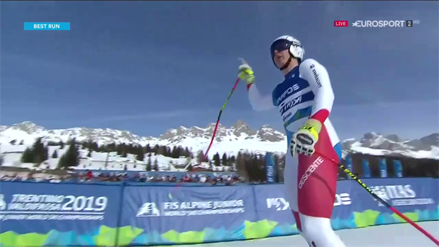Lars Roesti oro nella discesa ai Mondiali Junior Val di Fassa 2019 Lars Roesti oro nella discesa ai Mondiali Junior Val di Fassa 2019