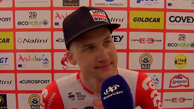 Wellens im Siegerinterview nach der 1. Etappe Wellens im Siegerinterview nach der 1. Etappe