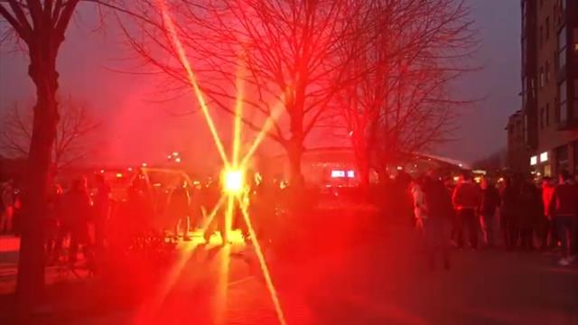 Ambientazo entre la afición del Atlético en el Metropolitano antes del Atlético-Juventus Ambientazo entre la afición del Atlético en el Metropolitano antes del Atlético-Juventus
