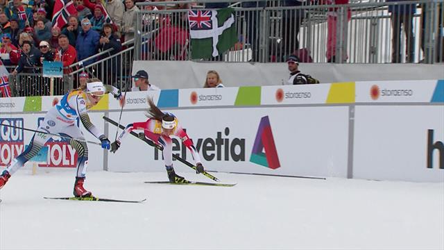 Юная норвежка шла третьей, но нелепо споткнулась об себя и финишировала последней в слезах Юная норвежка шла третьей, но нелепо споткнулась об себя и финишировала последней в слезах