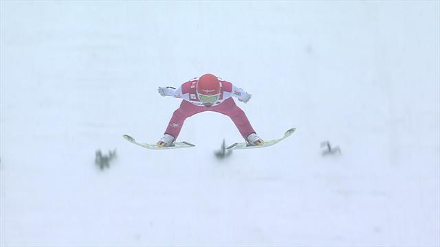 Eric Frenzel takes lead with 'flying' jump Eric Frenzel takes lead with 'flying' jump
