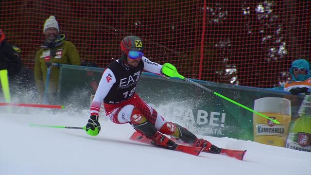 Hirscher grabs silver in rare Combined appearance with superb Slalom run Hirscher grabs silver in rare Combined appearance with superb Slalom run