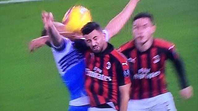 La Moviola di Lazio Milan 0-0 proteste per un contatto in area rossonera tra Musacchio e Milinkovic