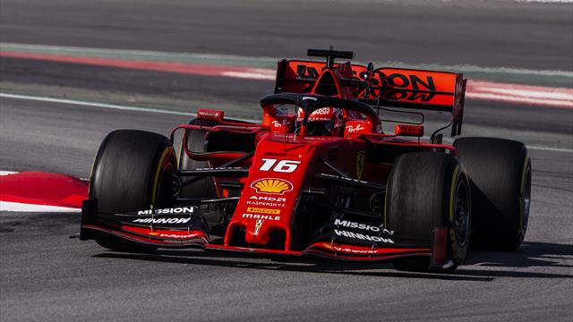 Leclerc asusta con el Ferrari ante el misterio de Mercedes en Montmeló