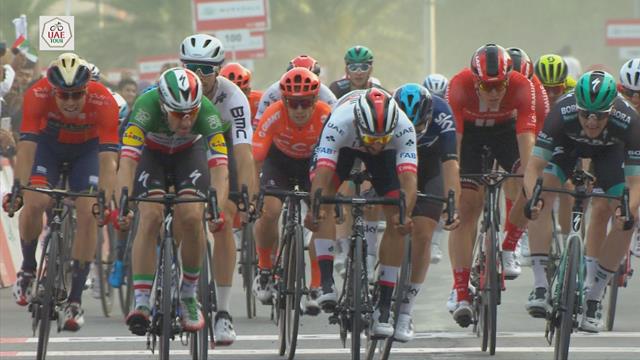 Viviani wins sprint on Stage 5 in UAE Viviani wins sprint on Stage 5 in UAE