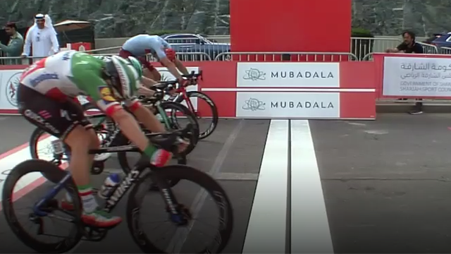 Um Reifenbreite: Viviani hauchdünn vor Gaviria und Kittel Um Reifenbreite: Viviani hauchdünn vor Gaviria und Kittel