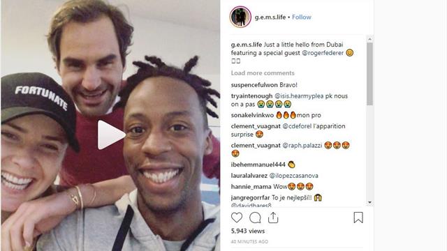 Quand Federer s’incruste dans une vidéo de Monfils et Svitolina