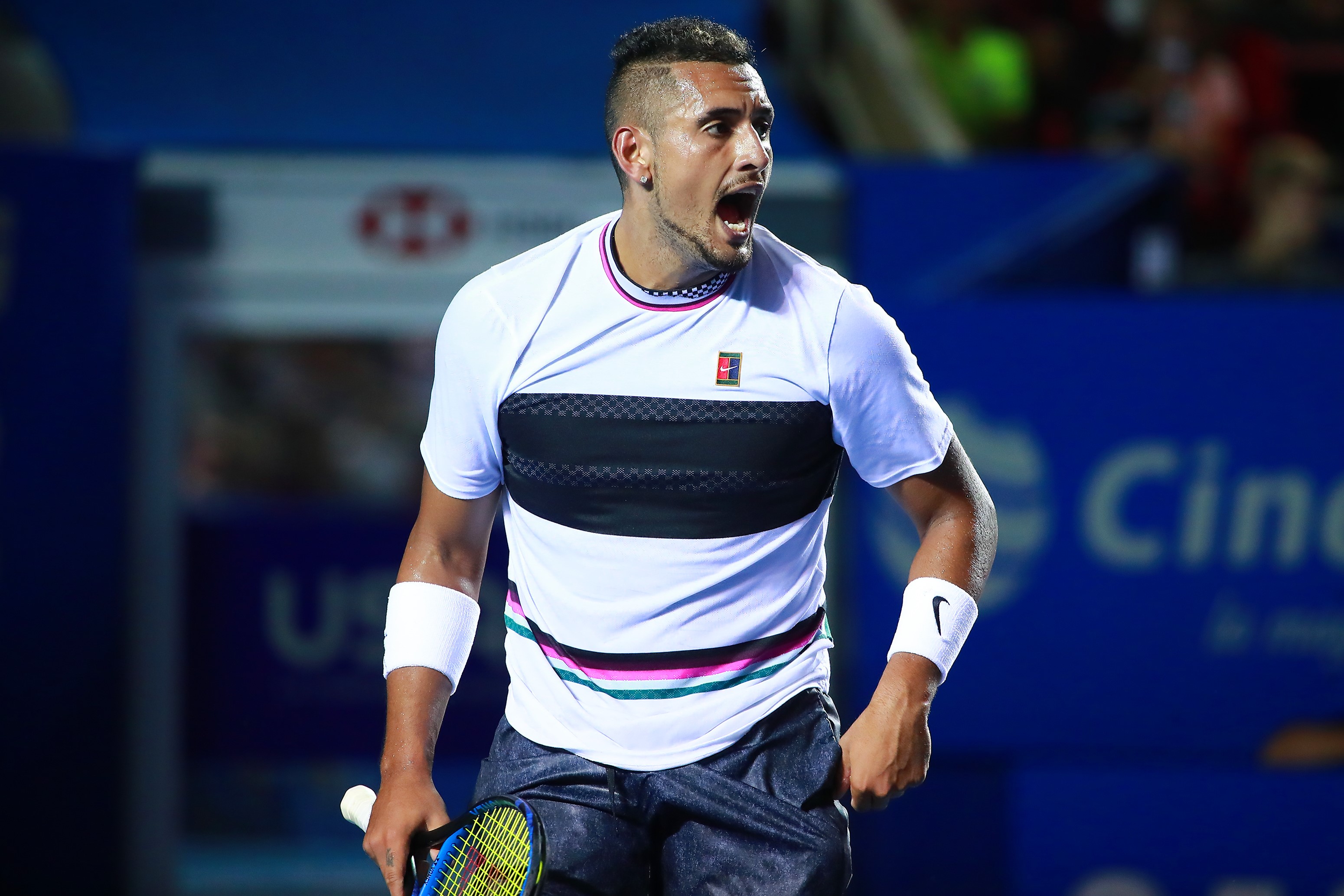 Nick Kyrgios lors du tournoi ATP d'Acapulco