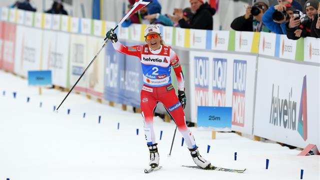 Johaug eine Klasse für sich: Der Zieleinlauf der Dominatorin Johaug eine Klasse für sich: Der Zieleinlauf der Dominatorin