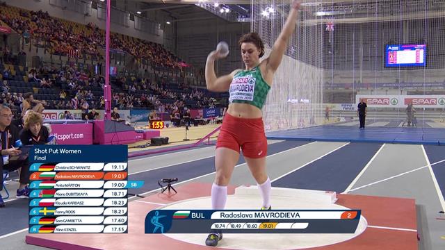 EK Indoor | Mavrodieva wint goud op kogelstoten EK Indoor | Mavrodieva wint goud op kogelstoten