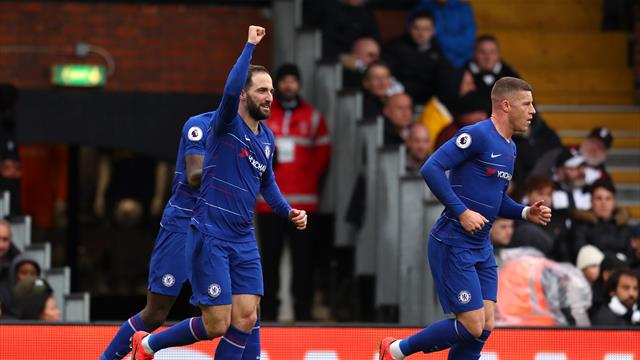 Higuain Jorginho e tanta sofferenza il Chelsea batte 2-1 il Fulham coi