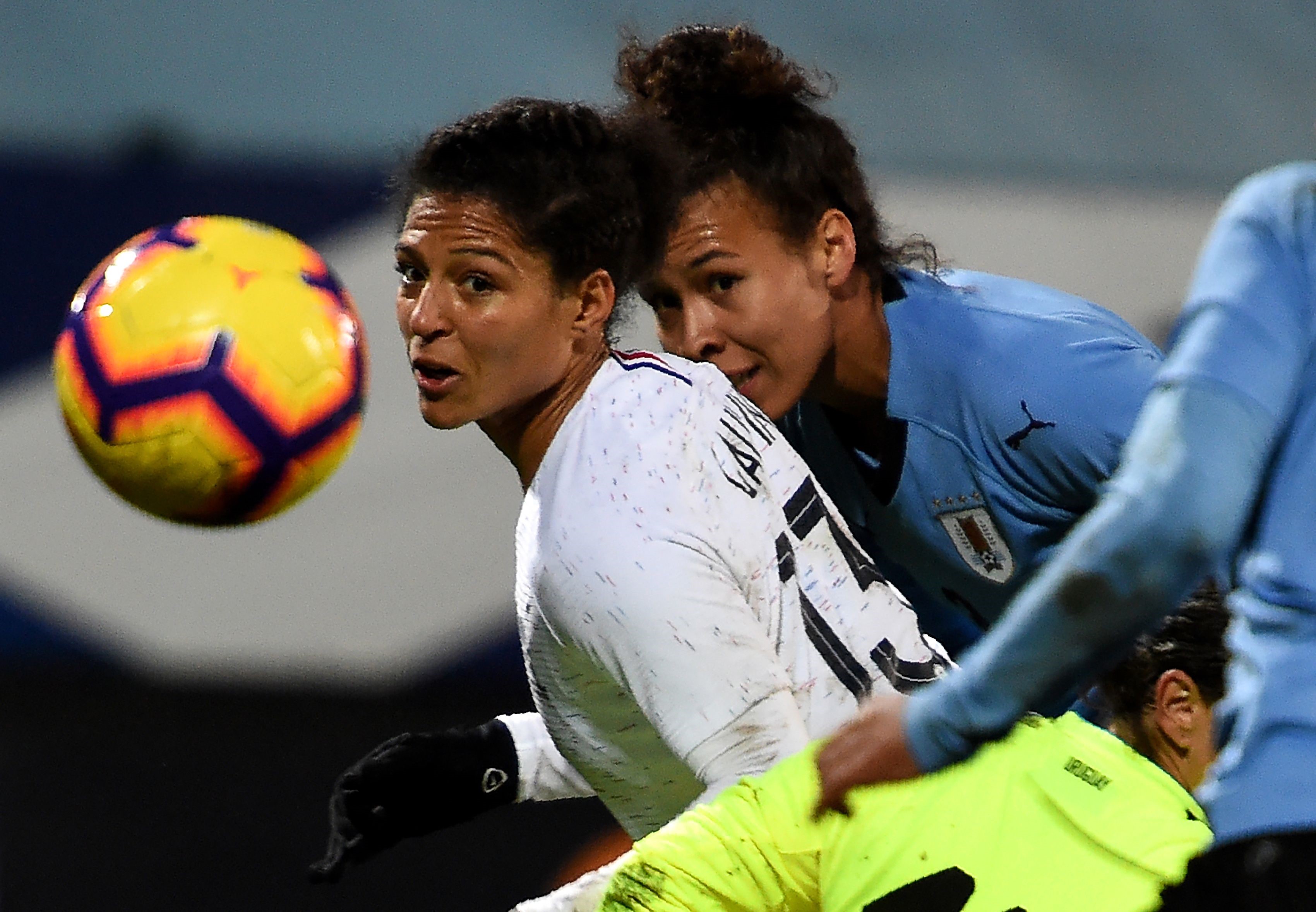 Valérie Gauvin lors de France - Uruguay le 4 mars 2019