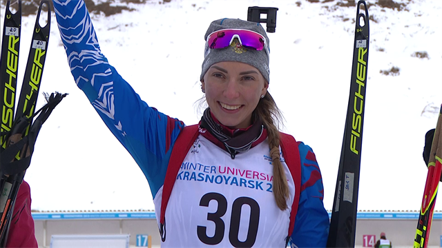 Moshkova clinches the 7.5km Biathlon sprint title as Russia dominate Moshkova clinches the 7.5km Biathlon sprint title as Russia dominate