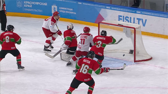 Universiade: Russlands Eishockey-Cracks überrollen Ungarn Universiade: Russlands Eishockey-Cracks überrollen Ungarn