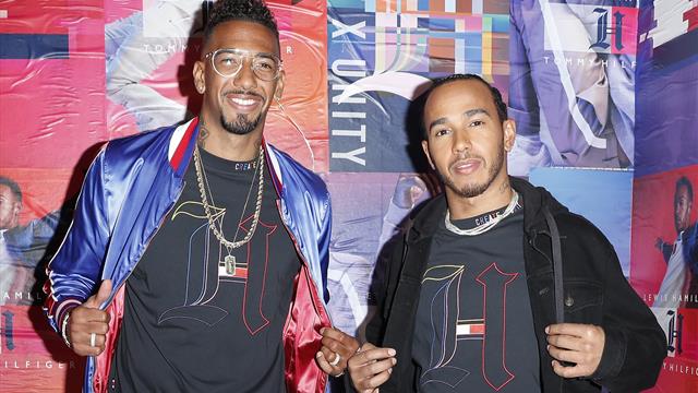 Willkommene Ablenkung: Boateng zu Gast bei Hamiltons Modeshow