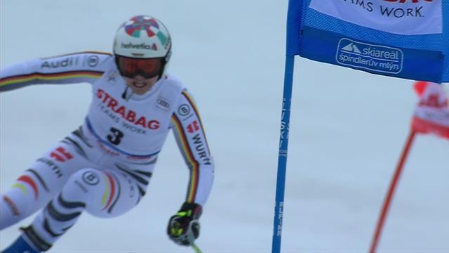 Rebensburg second in Giant Slalom after first run Rebensburg second in Giant Slalom after first run