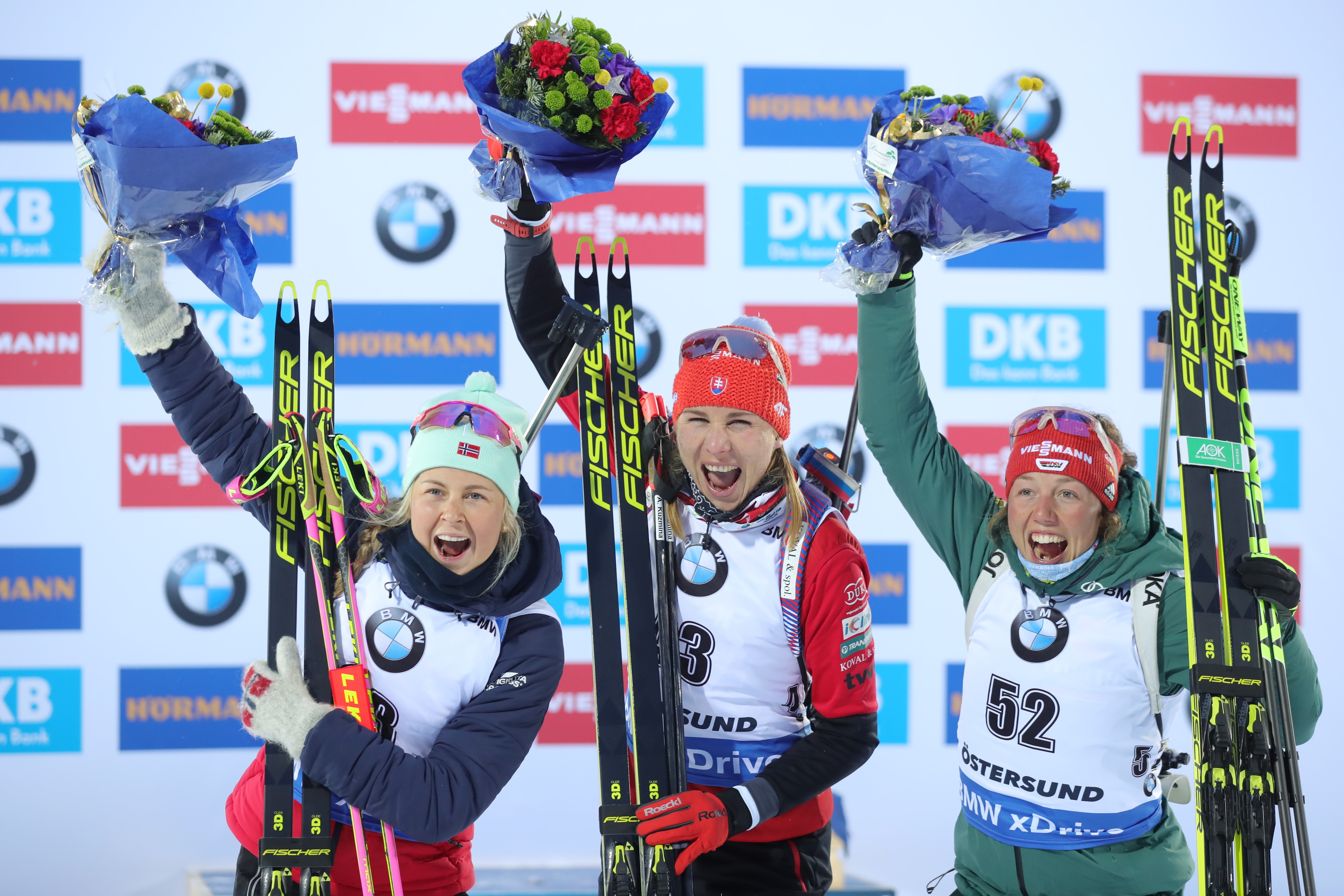 Anastasiya Kuzmina, Ingrid Landmark Tandrevold, Laura Dahlmeier