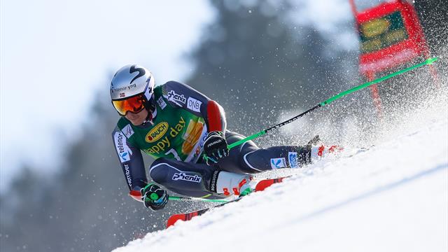 Kristoffersen en mode patron sur la 1re manche Kristoffersen en mode patron sur la 1re manche