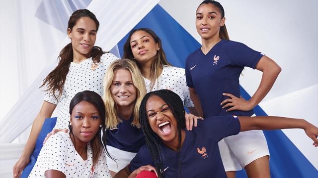 Du bleu, du rose doré et des pois : découvrez les tenues des Bleues