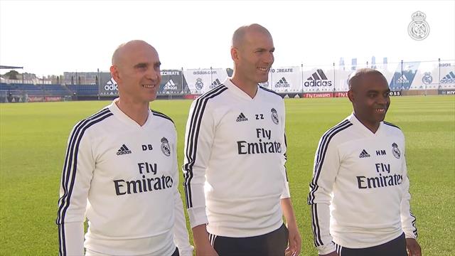 Heureux comme un enfant, Zidane a retrouvé le centre d'entraînement du Real Heureux comme un enfant, Zidane a retrouvé le centre d'entraînement du Real