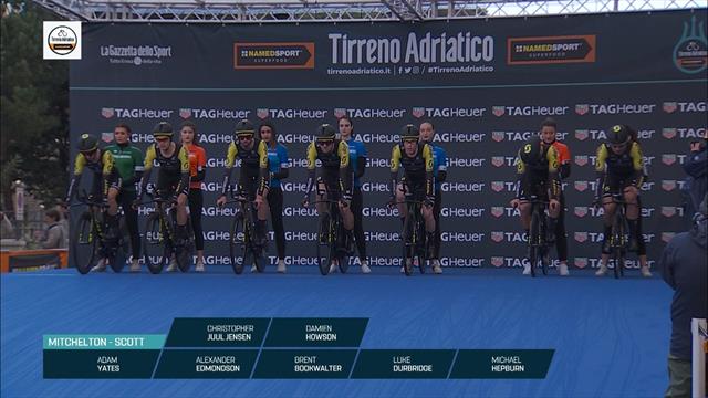 Tirreno-Adriático 2019: El Mitchelton-Scott se lleva la crontrarreloj por equipos con susto incluido Tirreno-Adriático 2019: El Mitchelton-Scott se lleva la crontrarreloj por equipos con susto incluido