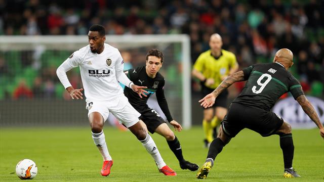 Europa League (Octavos, vuelta), Krasnodar-Valencia: Guedes adelanta las Fallas (1-1, global 2-3)