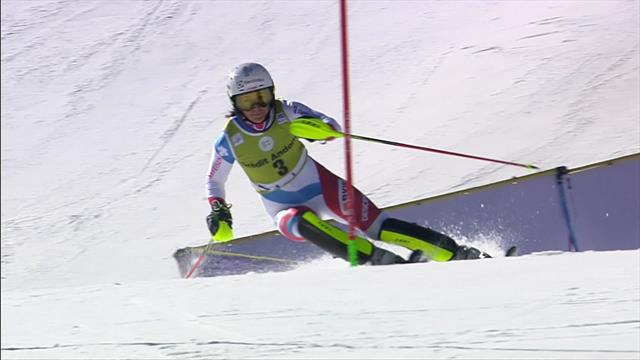 Holdener fastest after the first run in Soldeu Holdener fastest after the first run in Soldeu