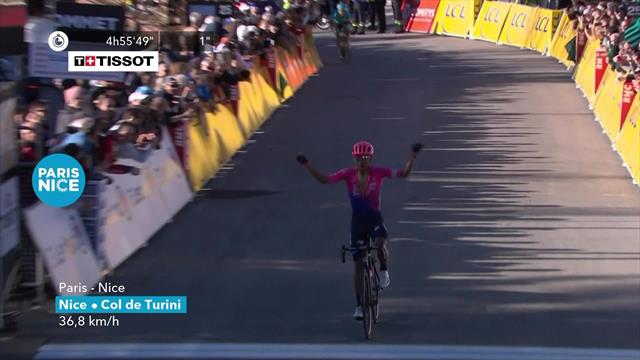 Daniel Martinez Poveda vince la settima tappa trionfando in vetta al Col de Turini Daniel Martinez Poveda vince la settima tappa trionfando in vetta al Col de Turini