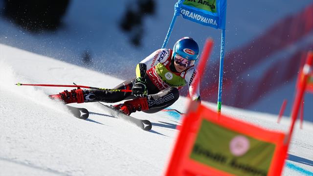 Shiffrin se rapproche du petit globe après une première manche quasi-parfaite